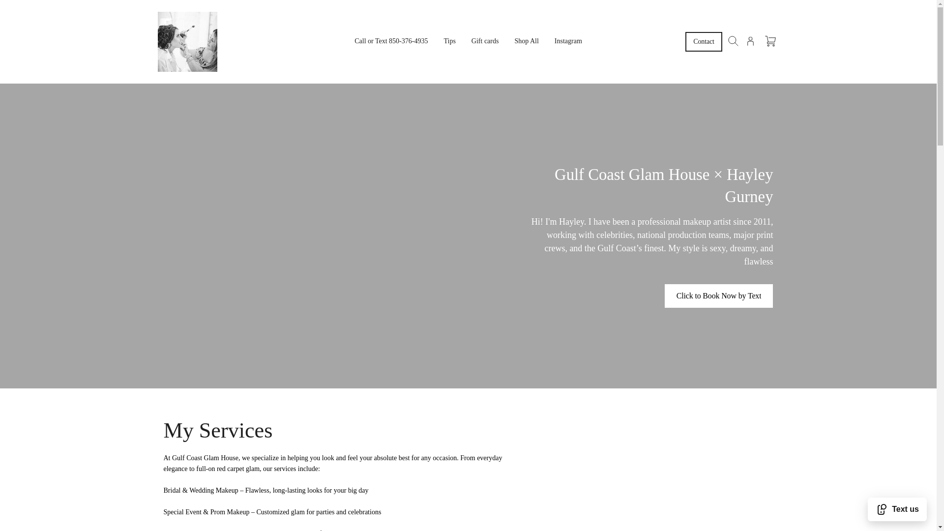 website screenshot of https://gulfcoastglamhouse.com/