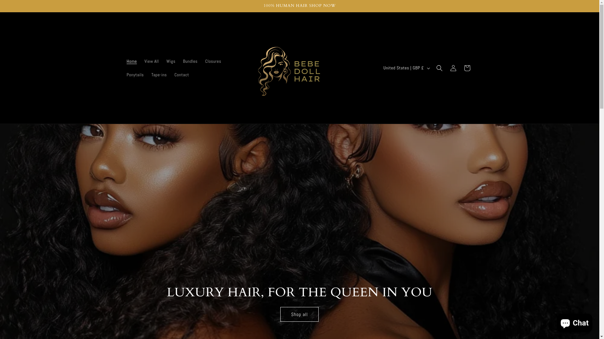 website screenshot of https://bebedollhair.com/