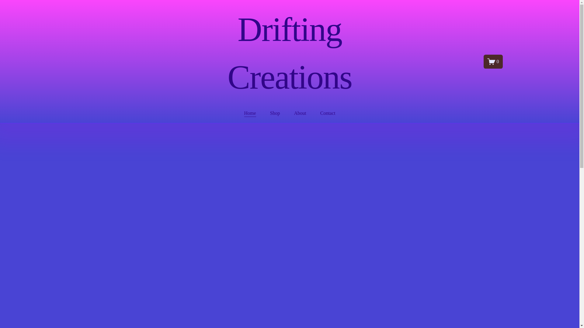 website screenshot of https://driftingcreations.com/