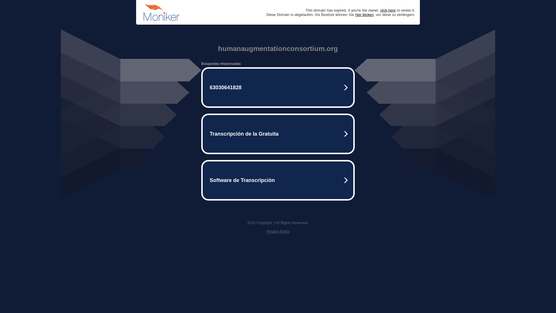 website screenshot of https://humanaugmentationconsortium.org/