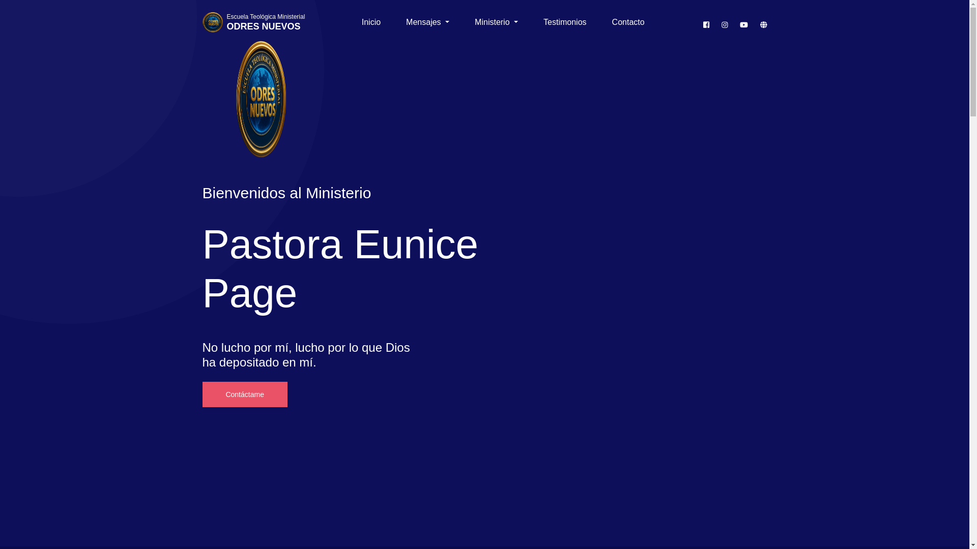 website screenshot of https://pastoraeunicepage.com/