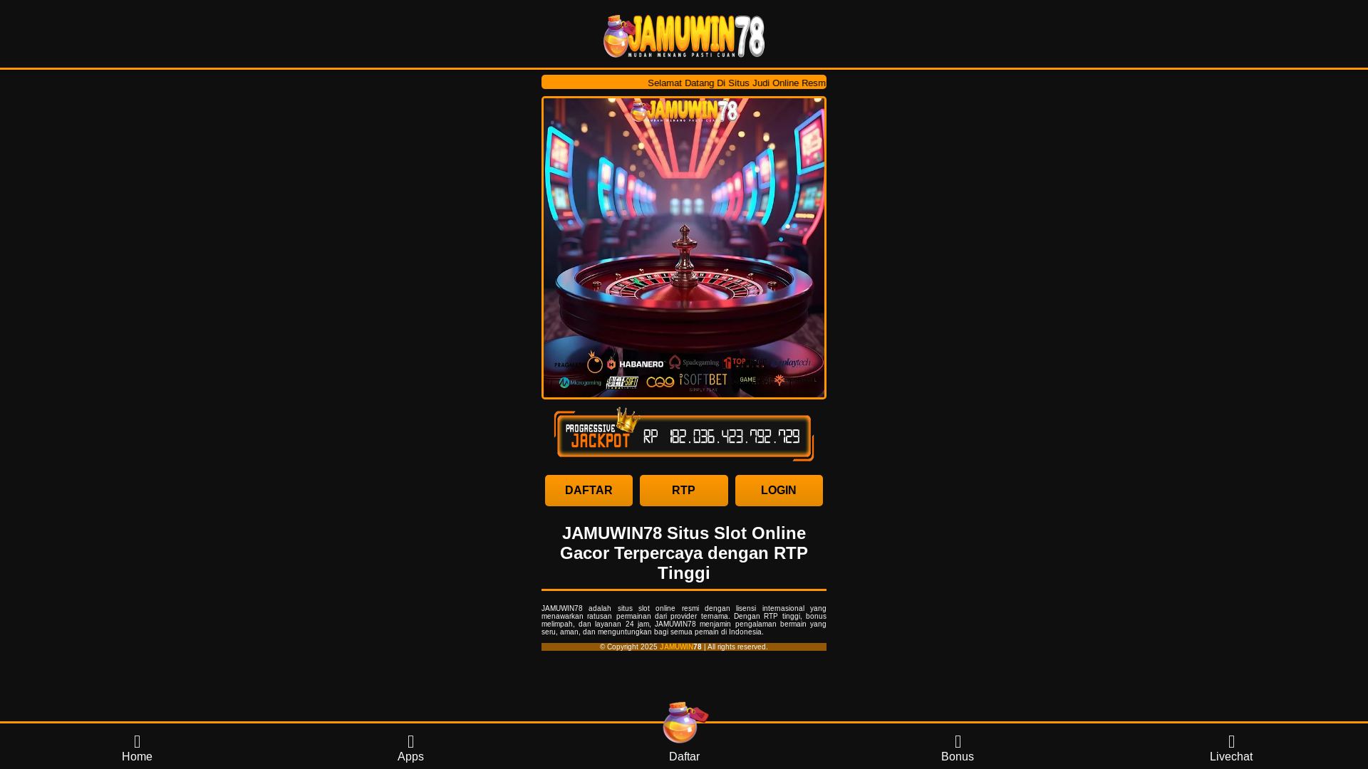 website screenshot of https://ampjamulazada.pages.dev/