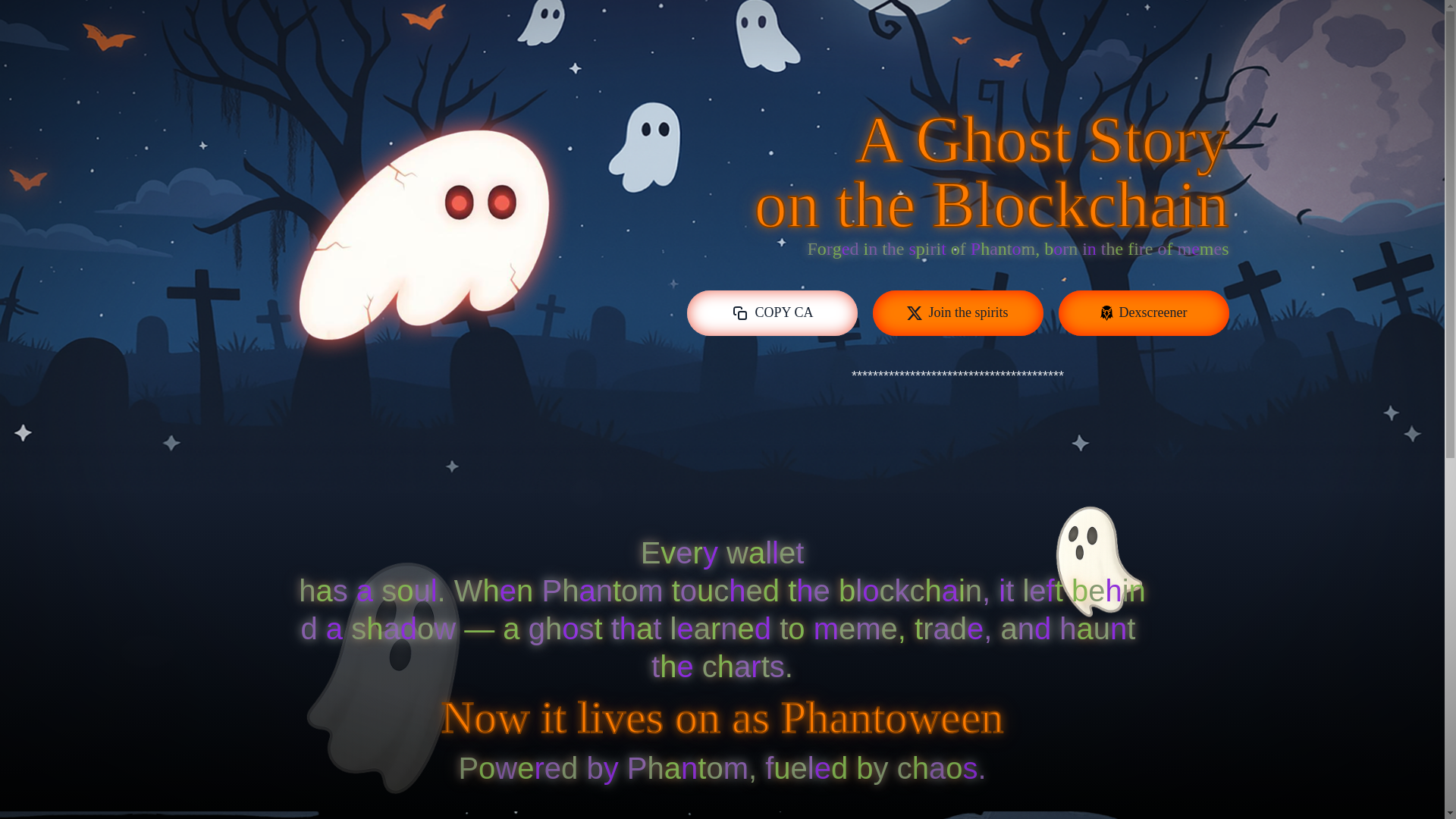 website screenshot of https://phantoween.com/
