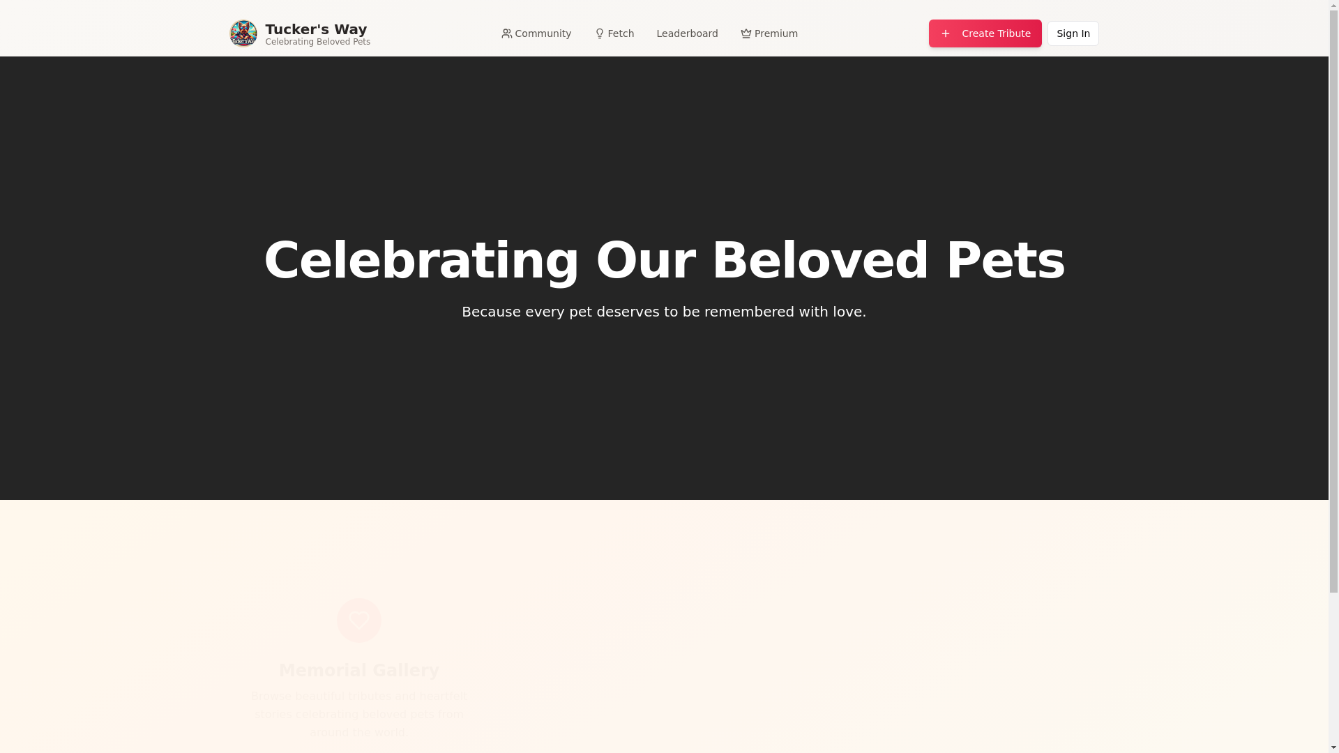 website screenshot of https://tuckerway.com/