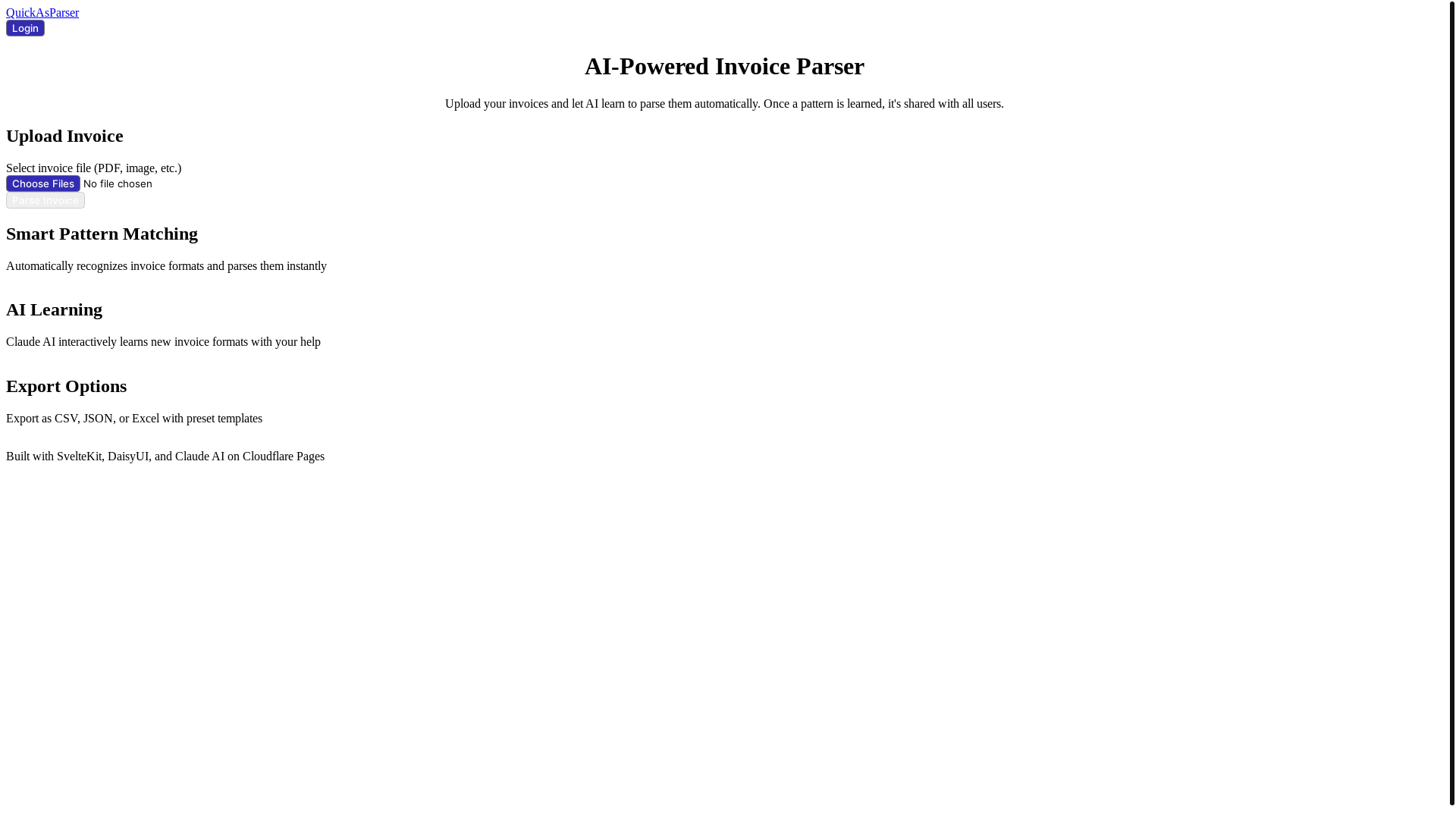 website screenshot of https://quickasparser.pages.dev/