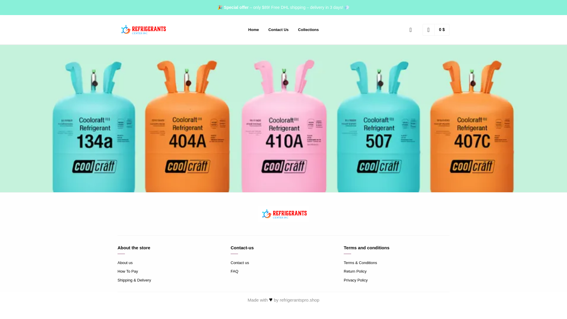 website screenshot of https://refrigerantspro.shop/