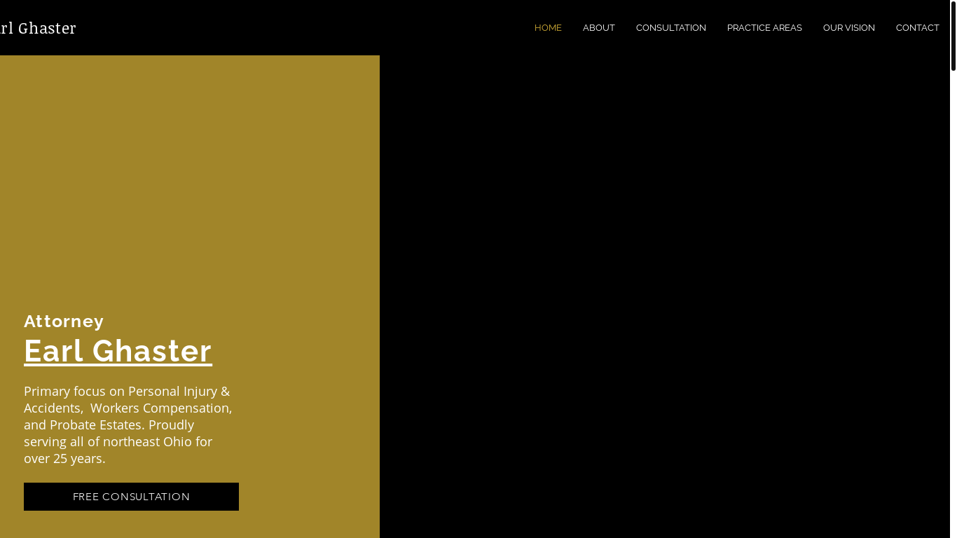 website screenshot of https://ghasterlaw.net/