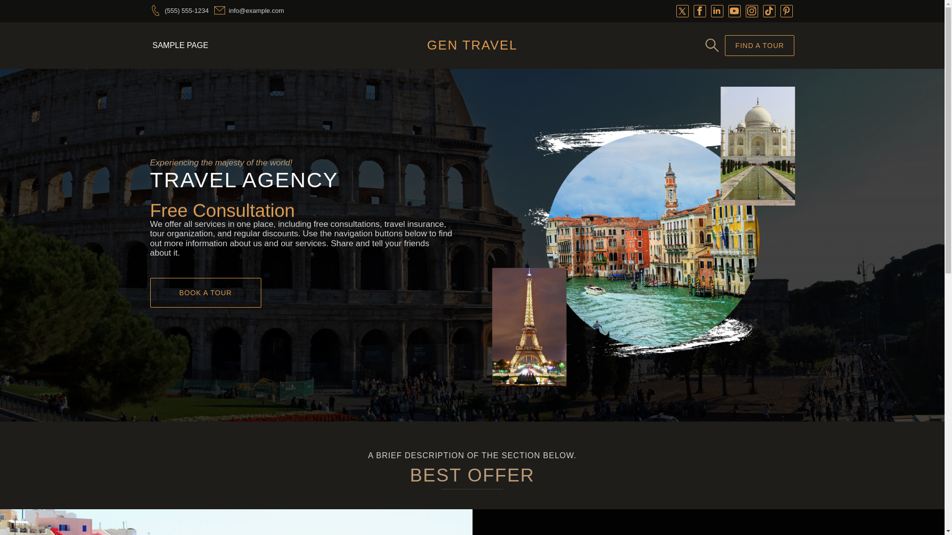 website screenshot of https://genvntravel.com/