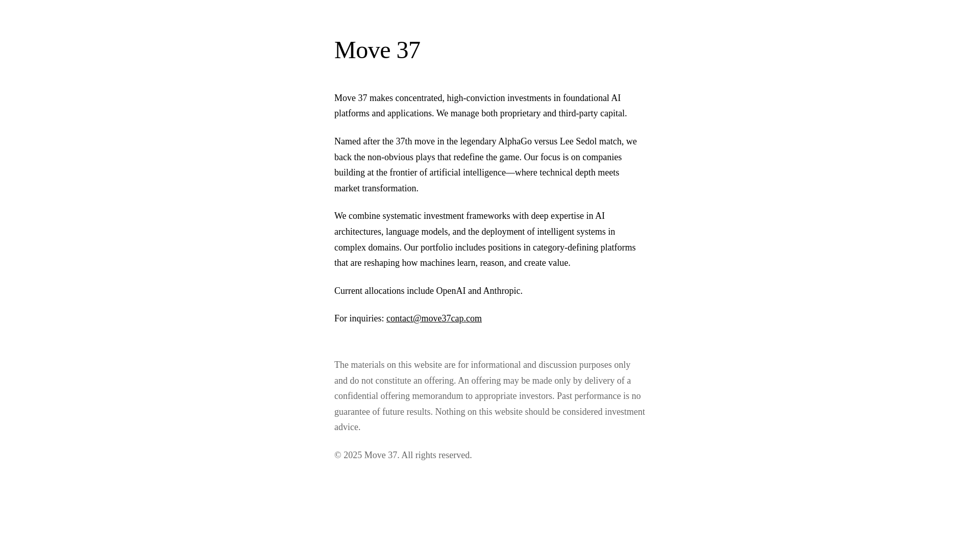 website screenshot of https://move37cap.com/