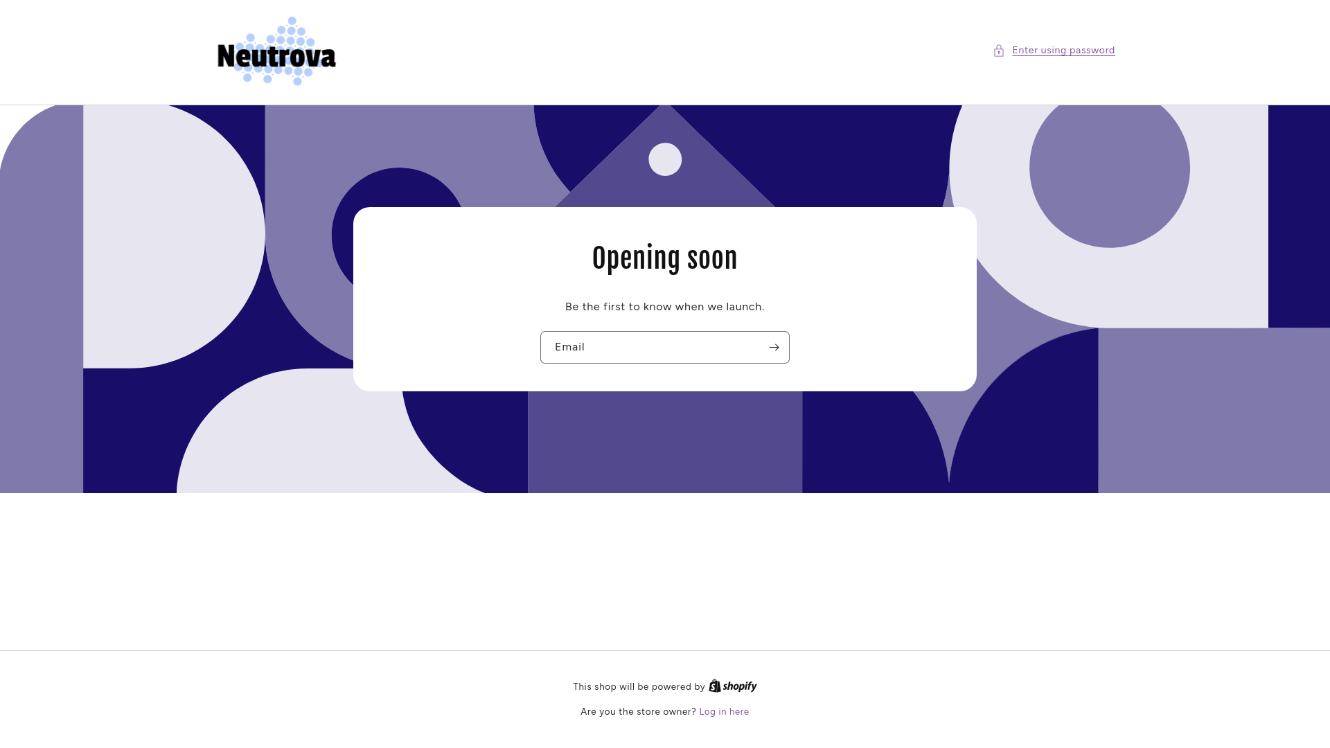 website screenshot of https://neutrova.shop/