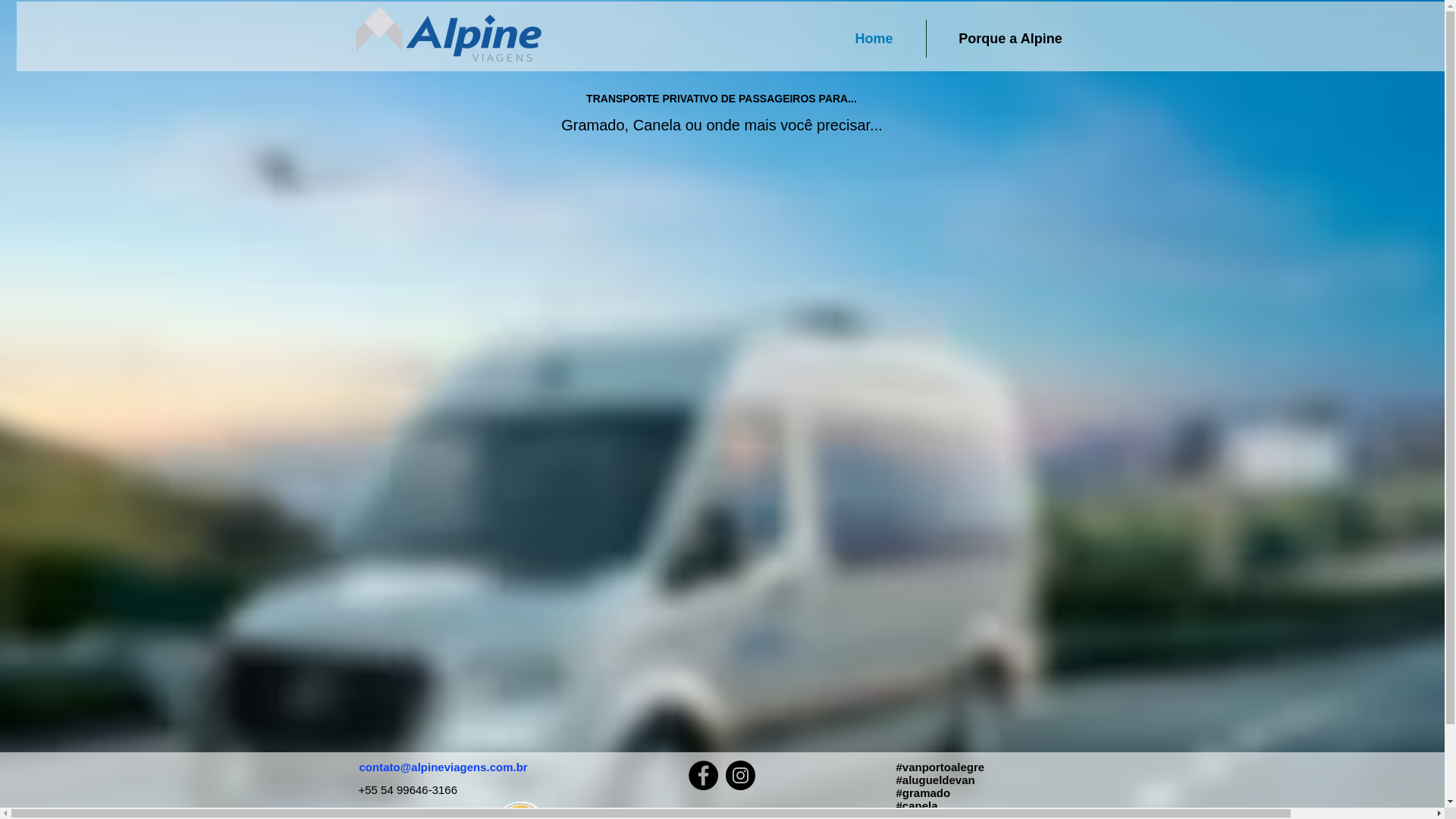website screenshot of https://alpineviagens.com/