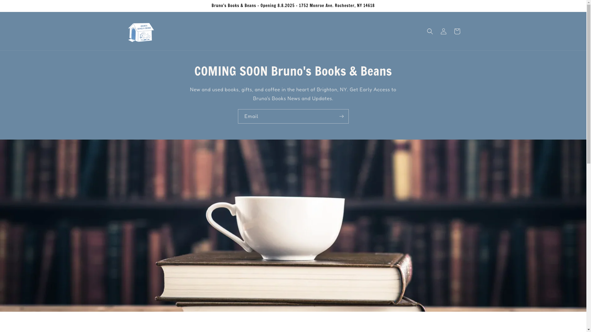 website screenshot of https://brunosbooksandbeans.com/