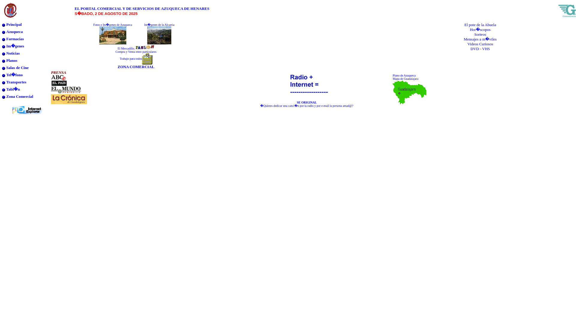 website screenshot of https://azuquecadehenares.pages.dev/