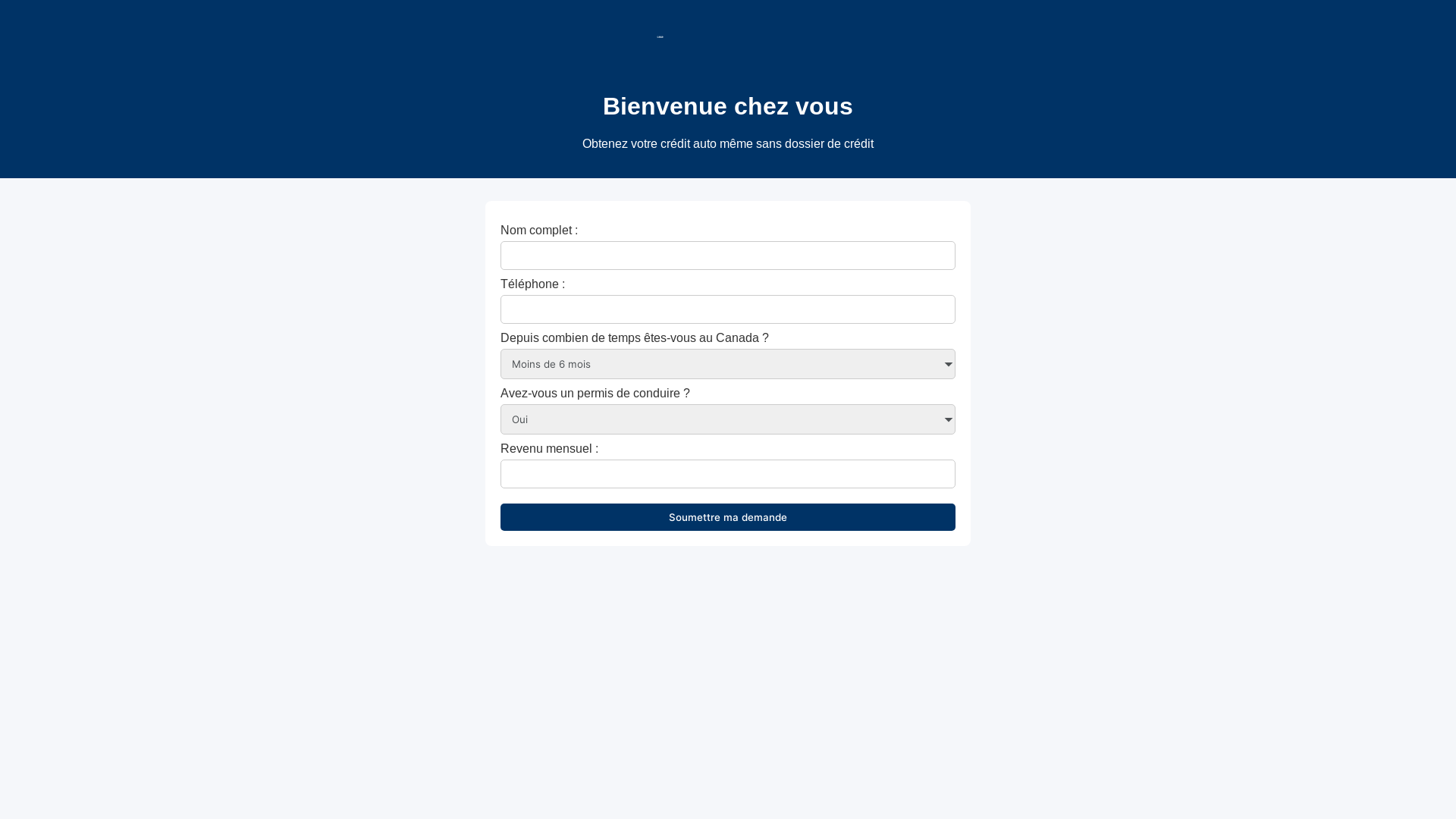 website screenshot of https://creditautoimmigrantsquebec.com/