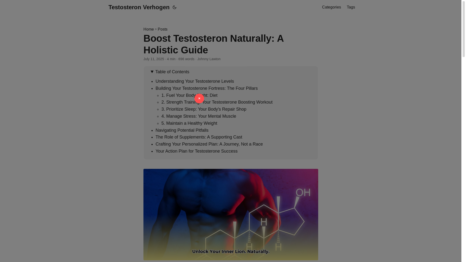 website screenshot of https://testosteron-verhogen.pages.dev/