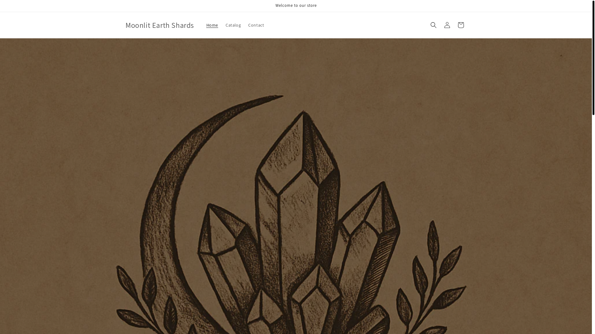 website screenshot of https://moonlitearthshards.com/