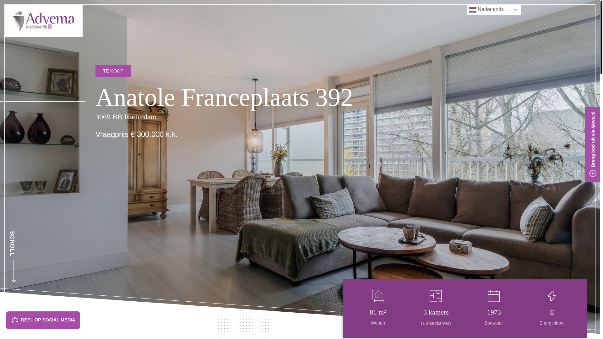 website screenshot of https://anatolefranceplaats392rotterdam.nl/