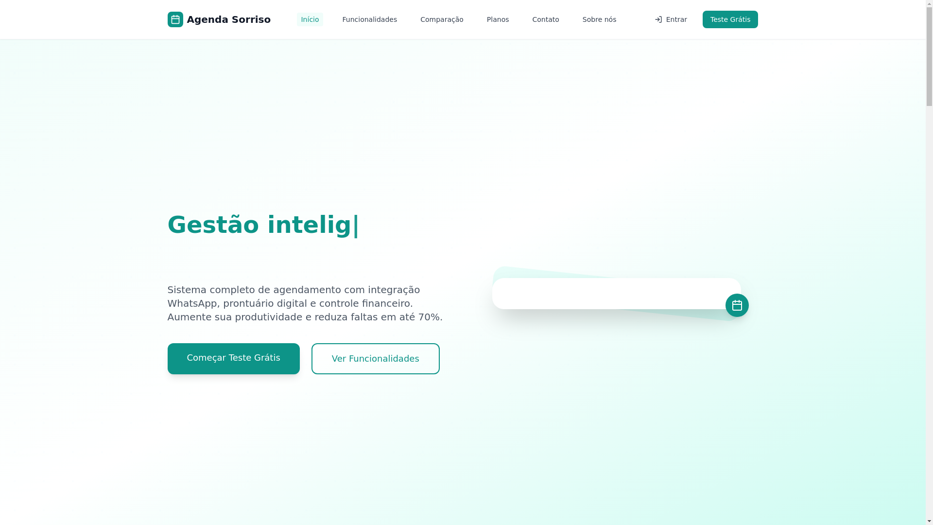 website screenshot of https://agendasorriso.com.br/