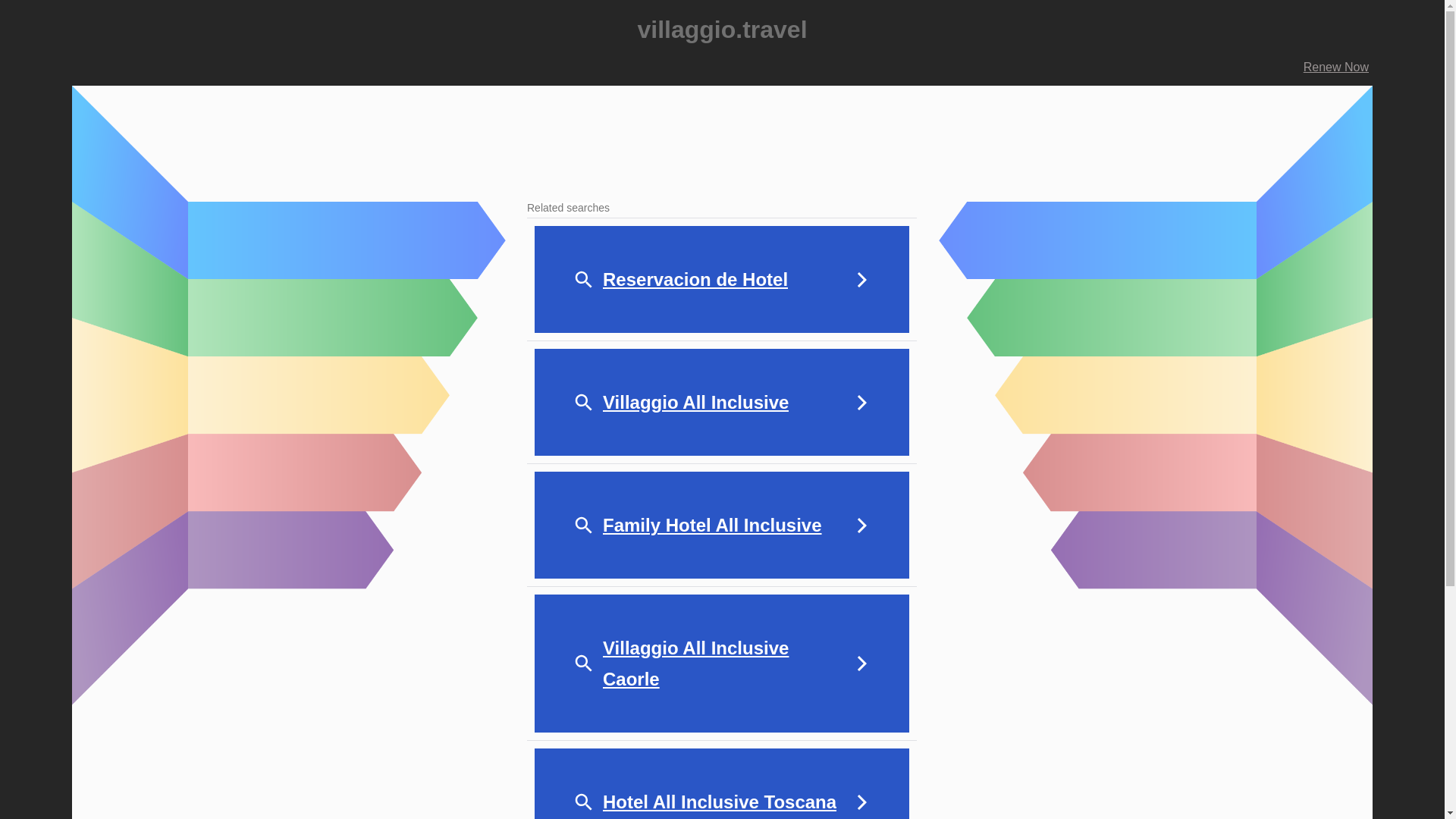 website screenshot of https://villaggio.travel/