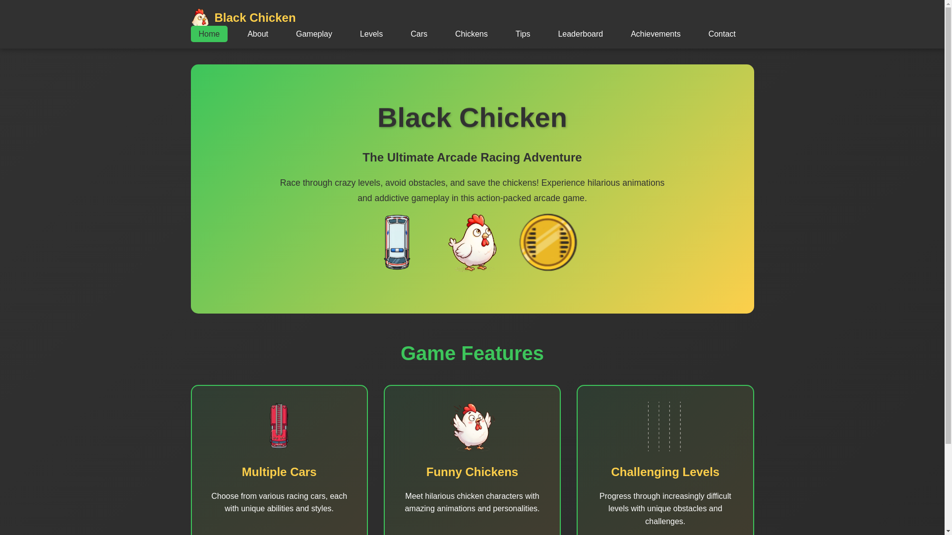 website screenshot of https://blachicken.com/