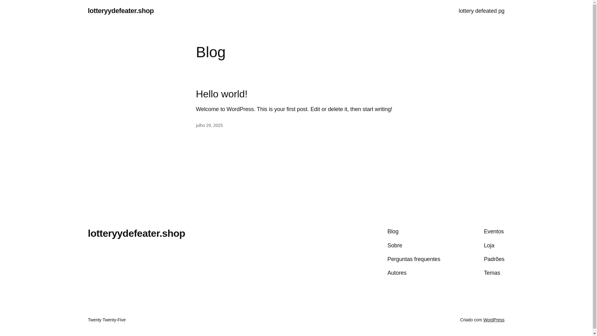 website screenshot of https://lotteryydefeater.shop/