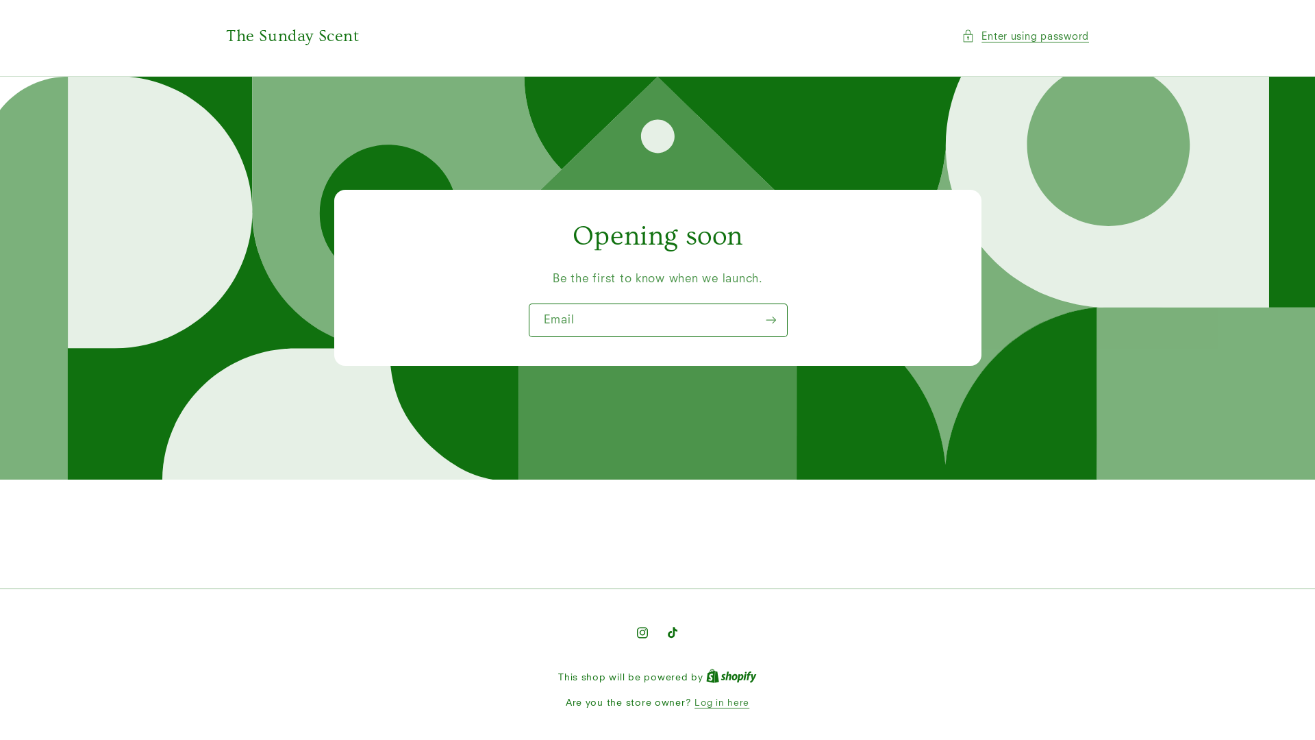 website screenshot of https://thesundayscent.com/