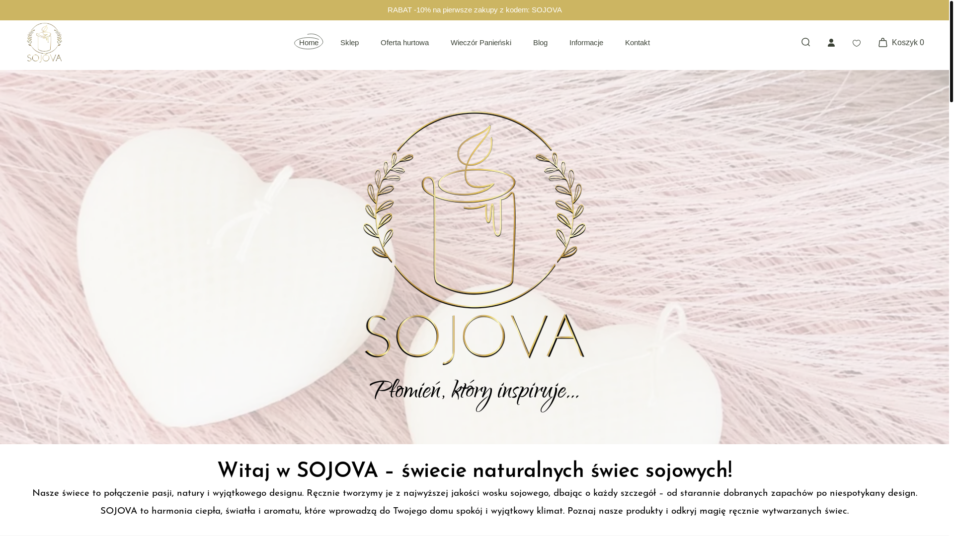 website screenshot of https://sojova.com/