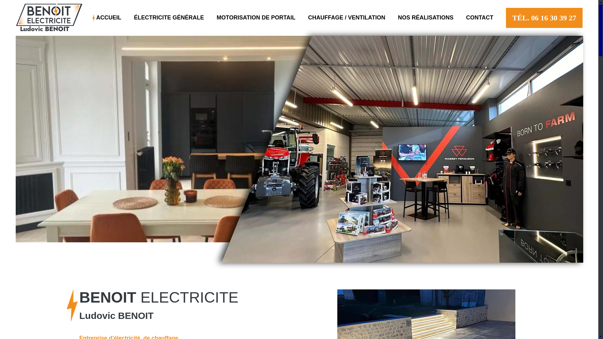 website screenshot of https://benoit-electricite.fr/