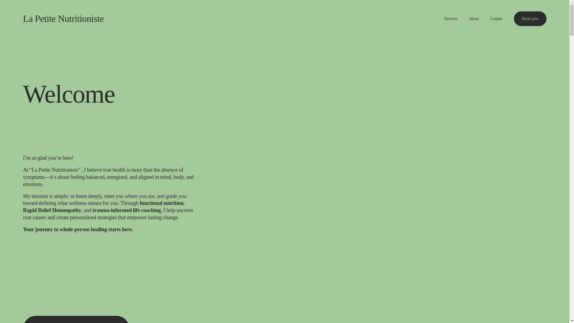 website screenshot of https://lapetitenutritioniste.co.uk/