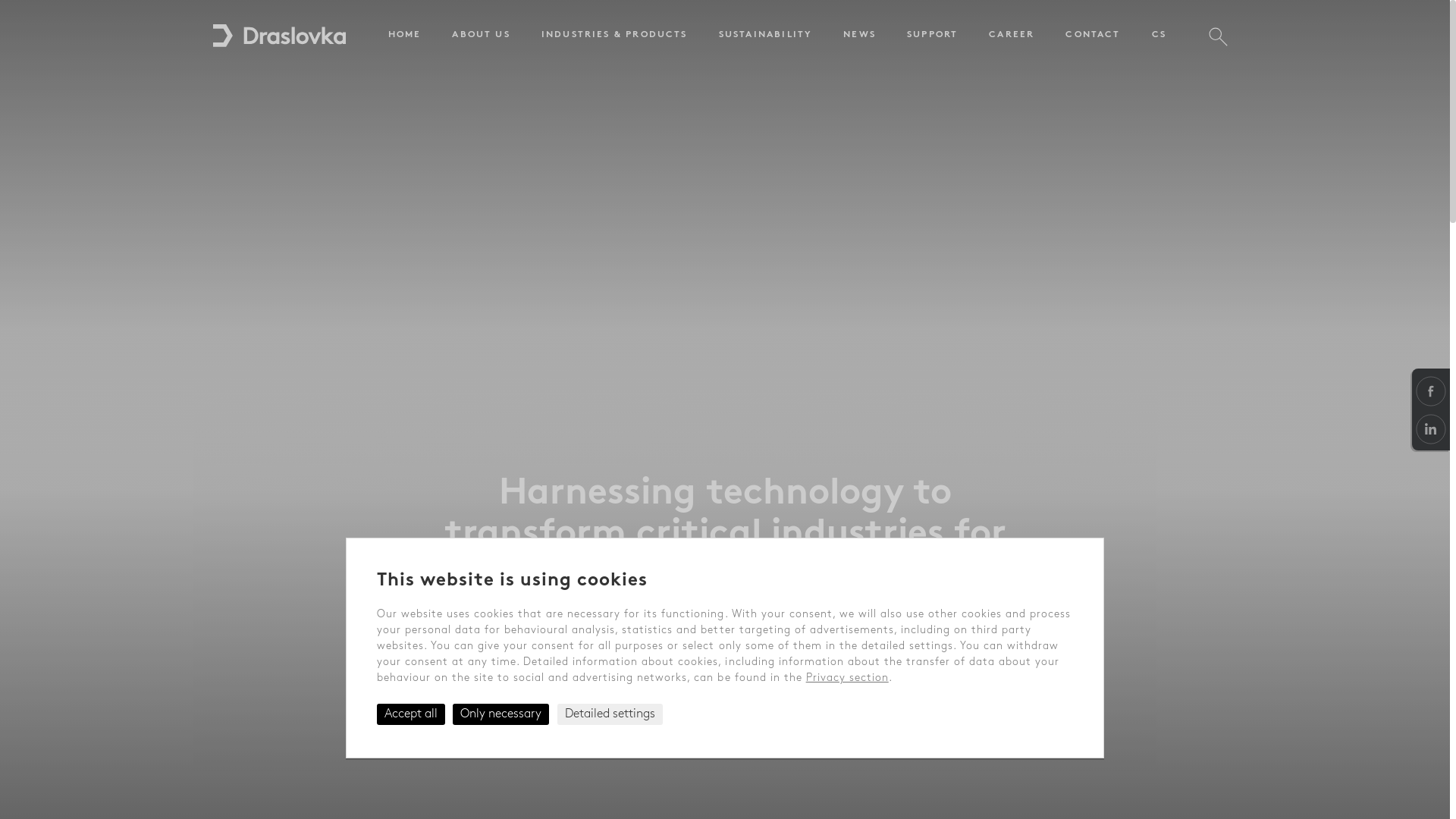 website screenshot of https://draslovka-bctsa.com/