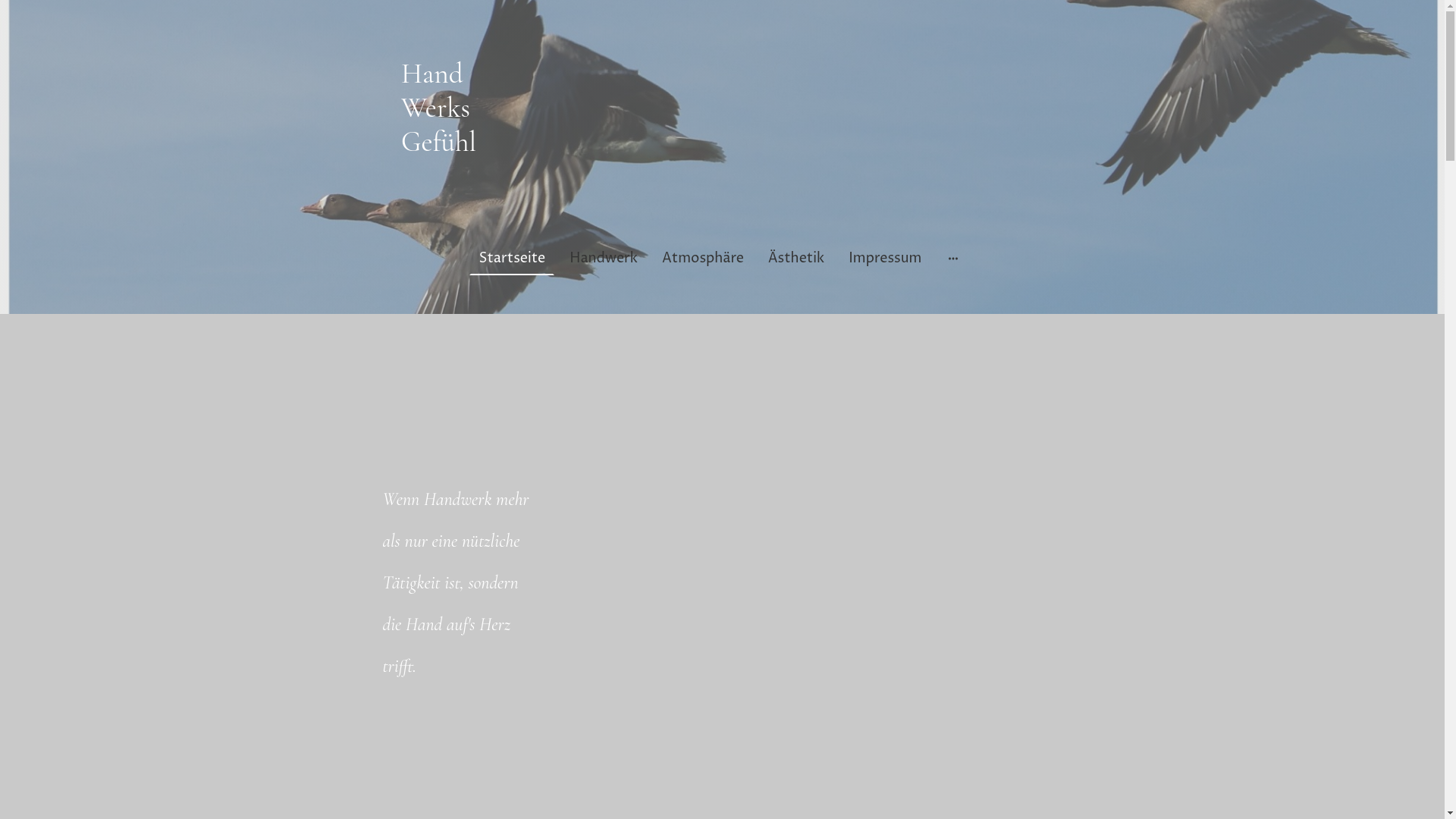 website screenshot of https://handwerksgefuehl.de/