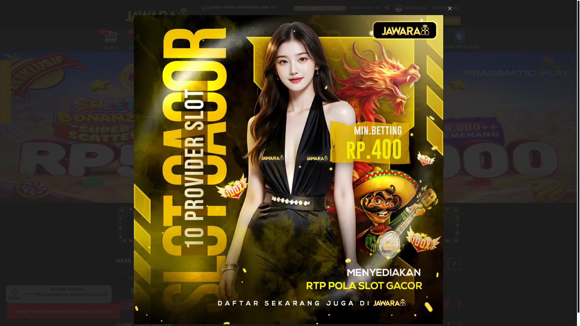 website screenshot of https://jawara88max.com/