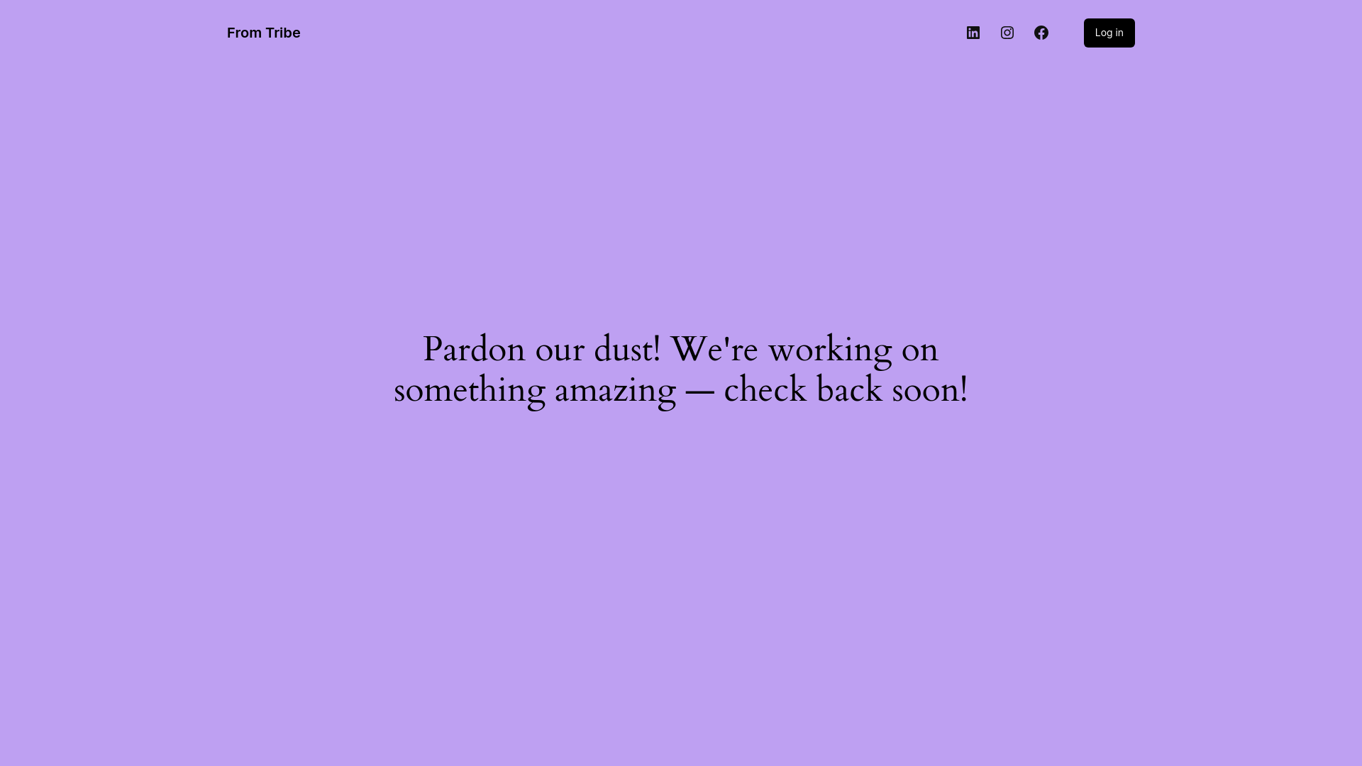 website screenshot of https://fromtribe.com/
