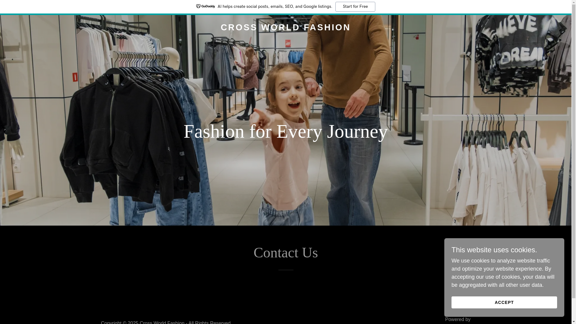 website screenshot of https://crossworldfashion.shop/