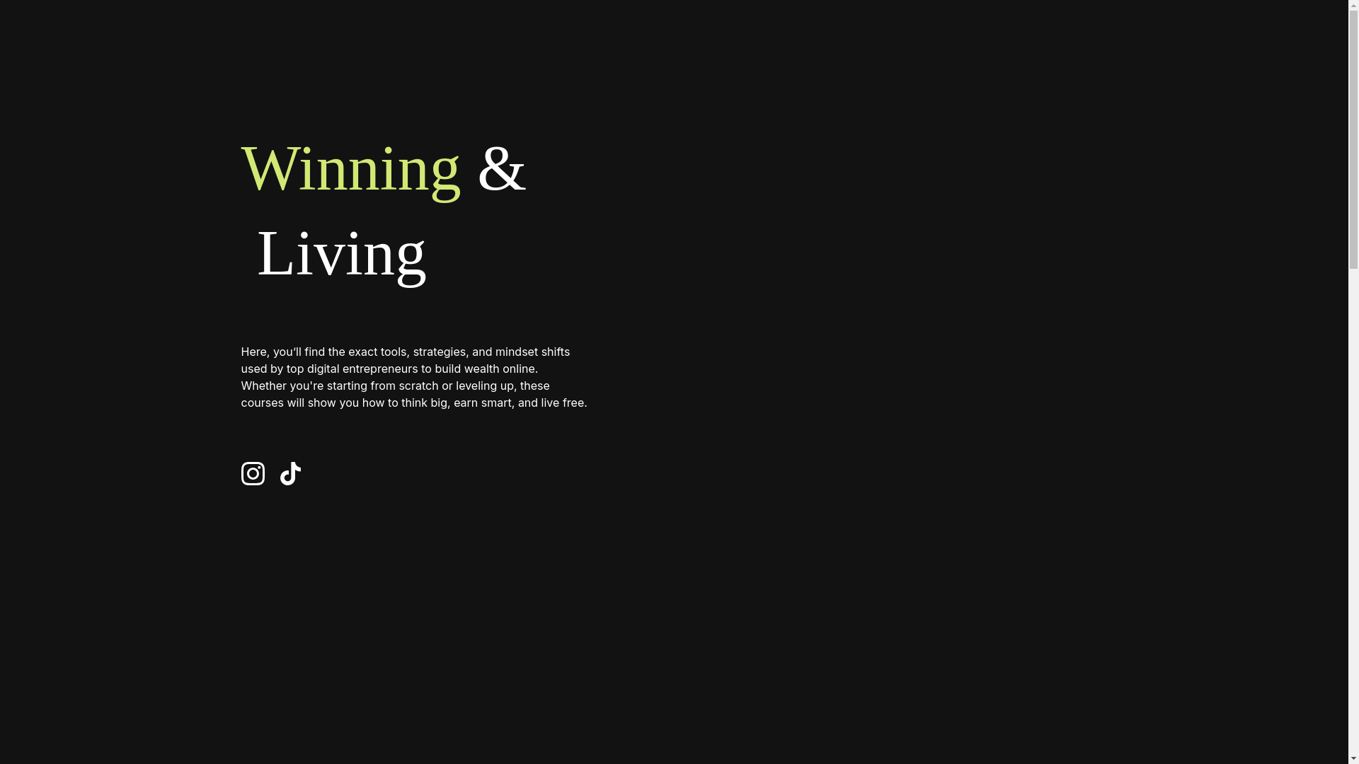 website screenshot of https://winningliving.site/