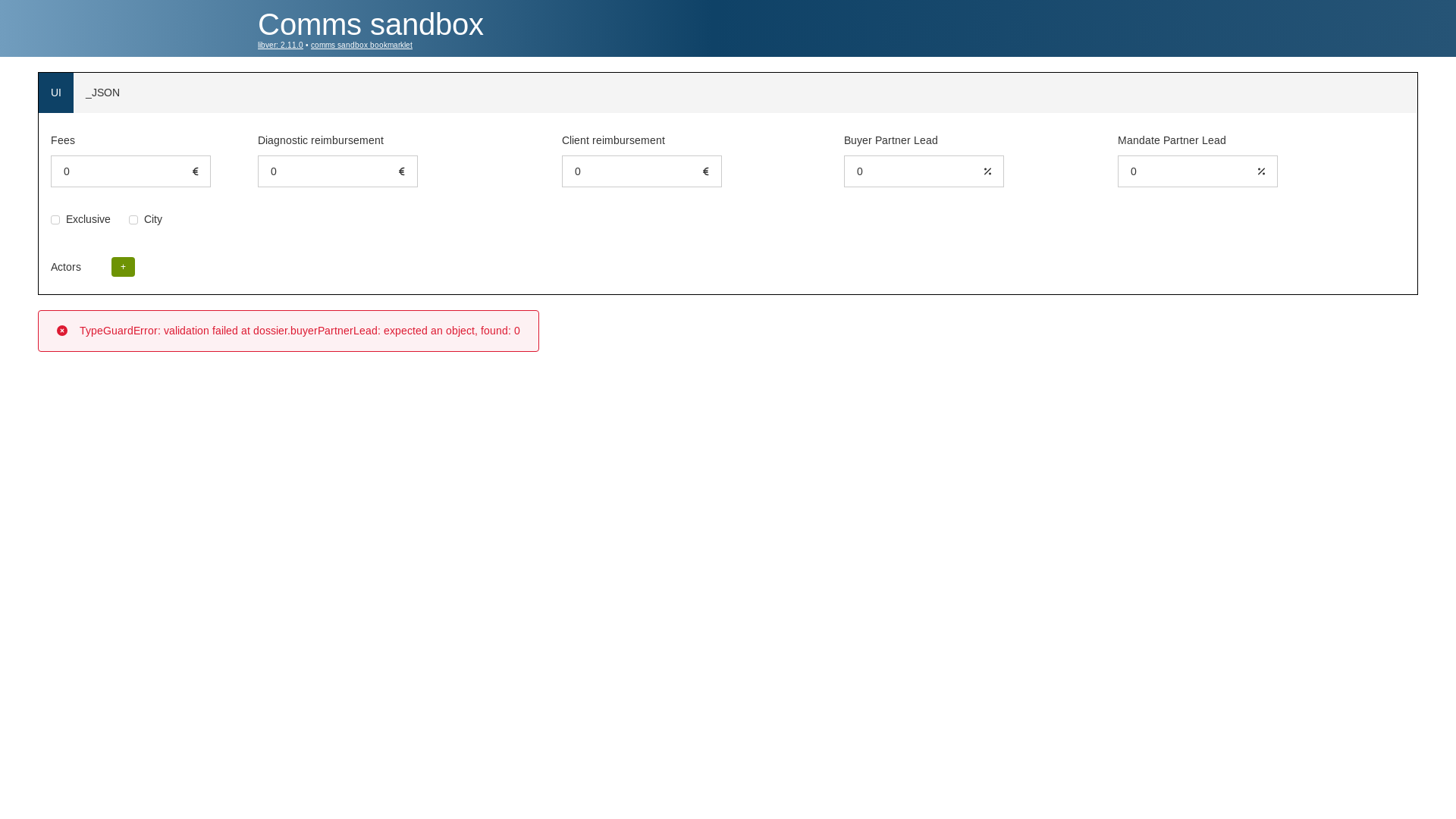 website screenshot of https://comms-sandbox.pages.dev/