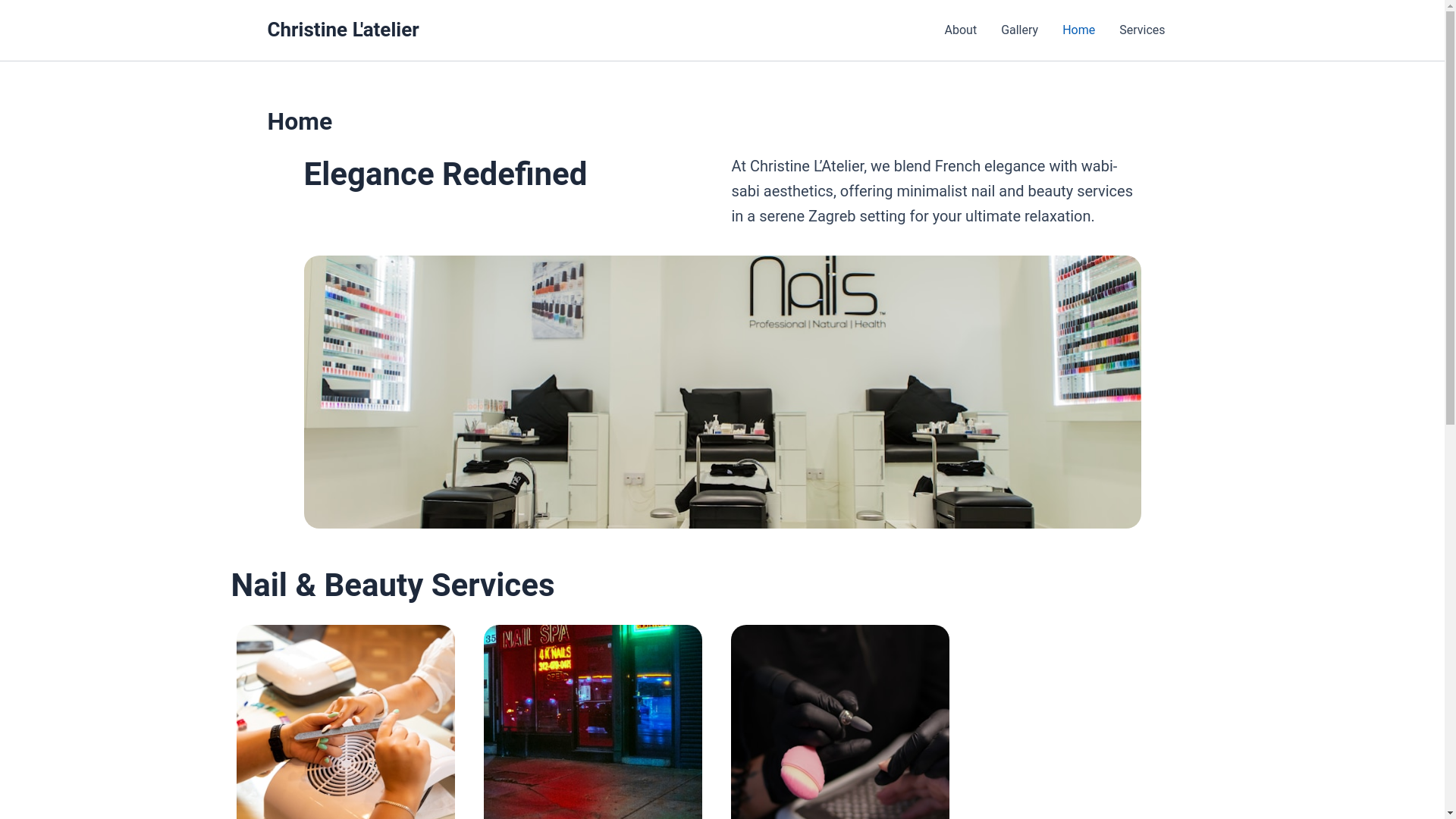 website screenshot of https://christinelatelier.com/