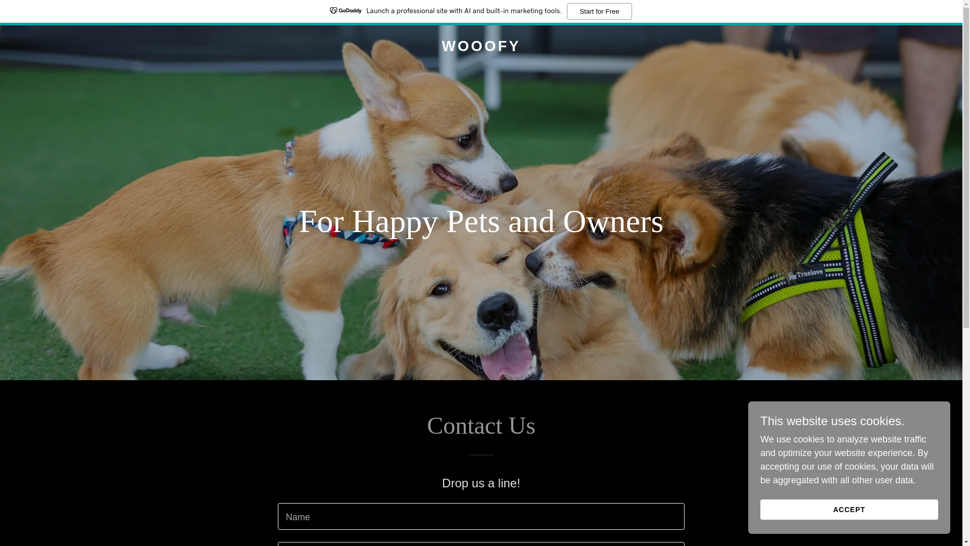 website screenshot of https://wooofy.co/