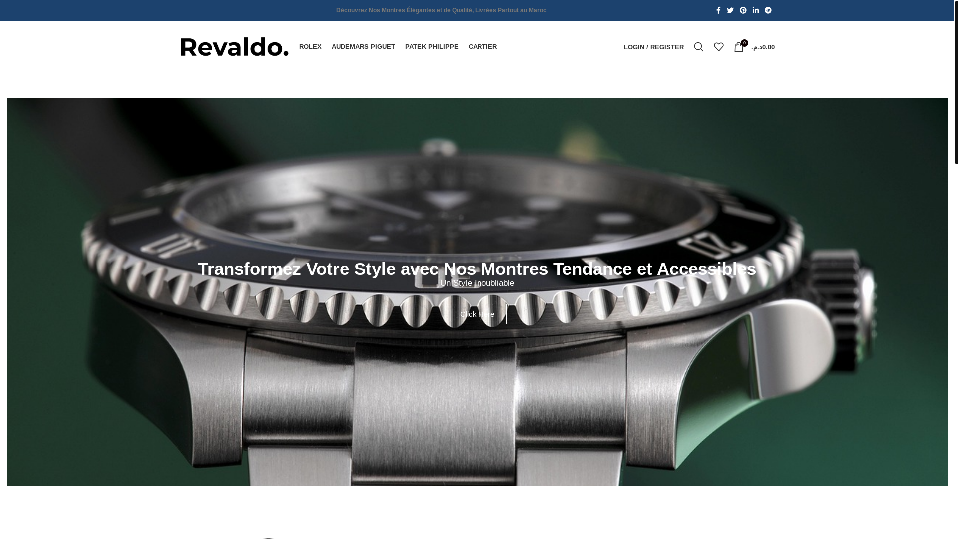 website screenshot of https://revaldo.store/