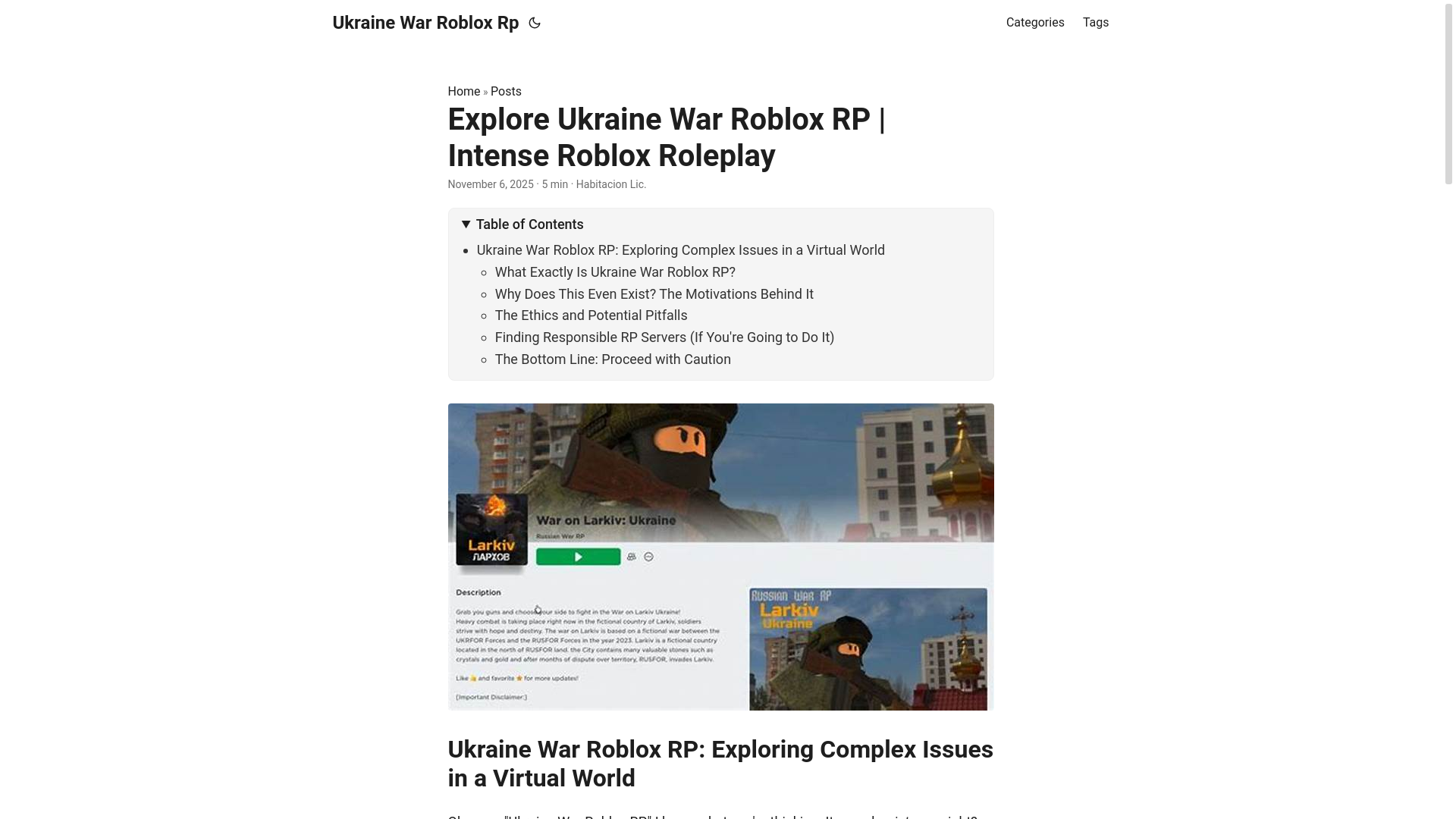 website screenshot of https://ukraine-war-roblox-rp.pages.dev/