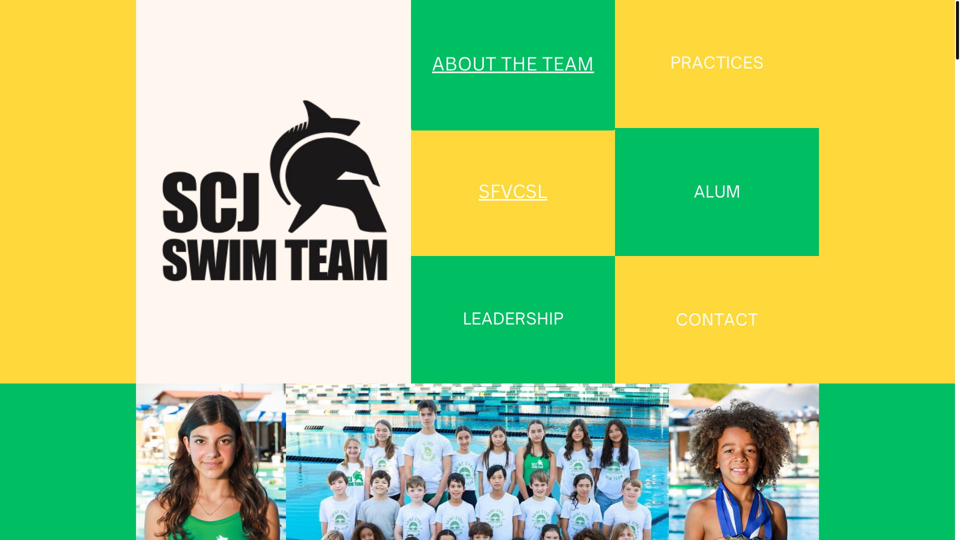 website screenshot of https://scjswimteam.org/