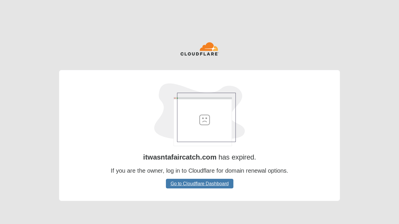 website screenshot of https://itwasntafaircatch.com/