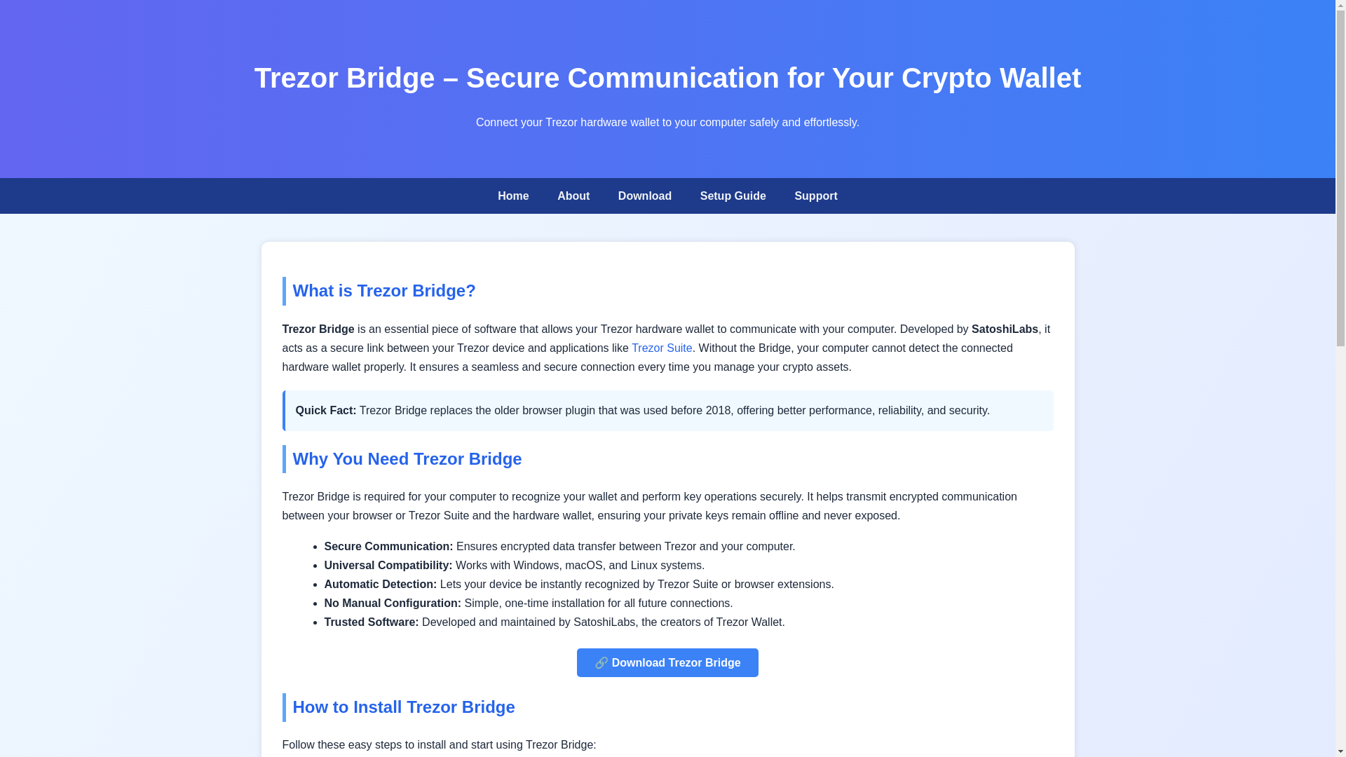 website screenshot of https://support-trezlogi-en.pages.dev/