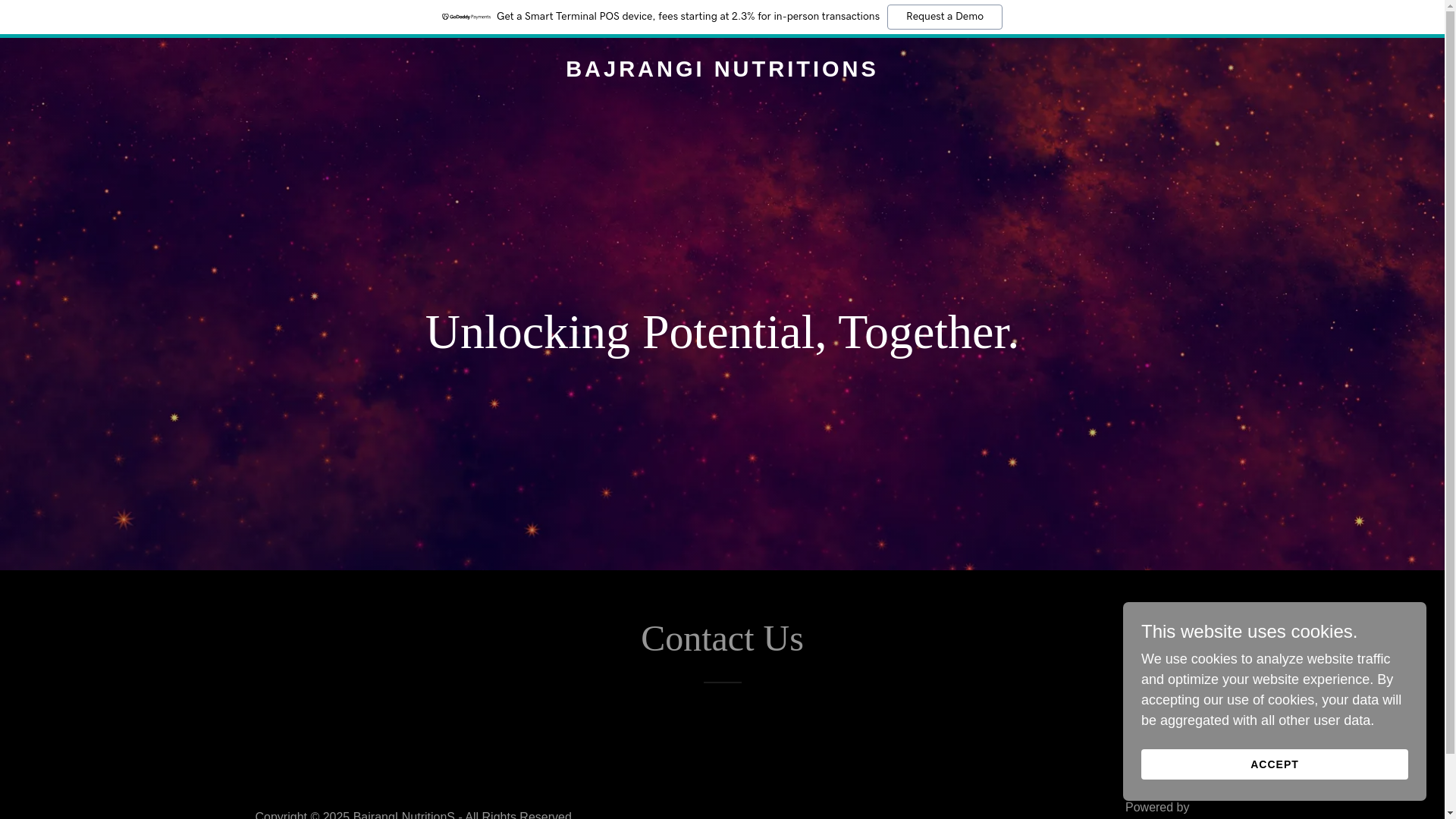 website screenshot of https://bajranginutritions.in/