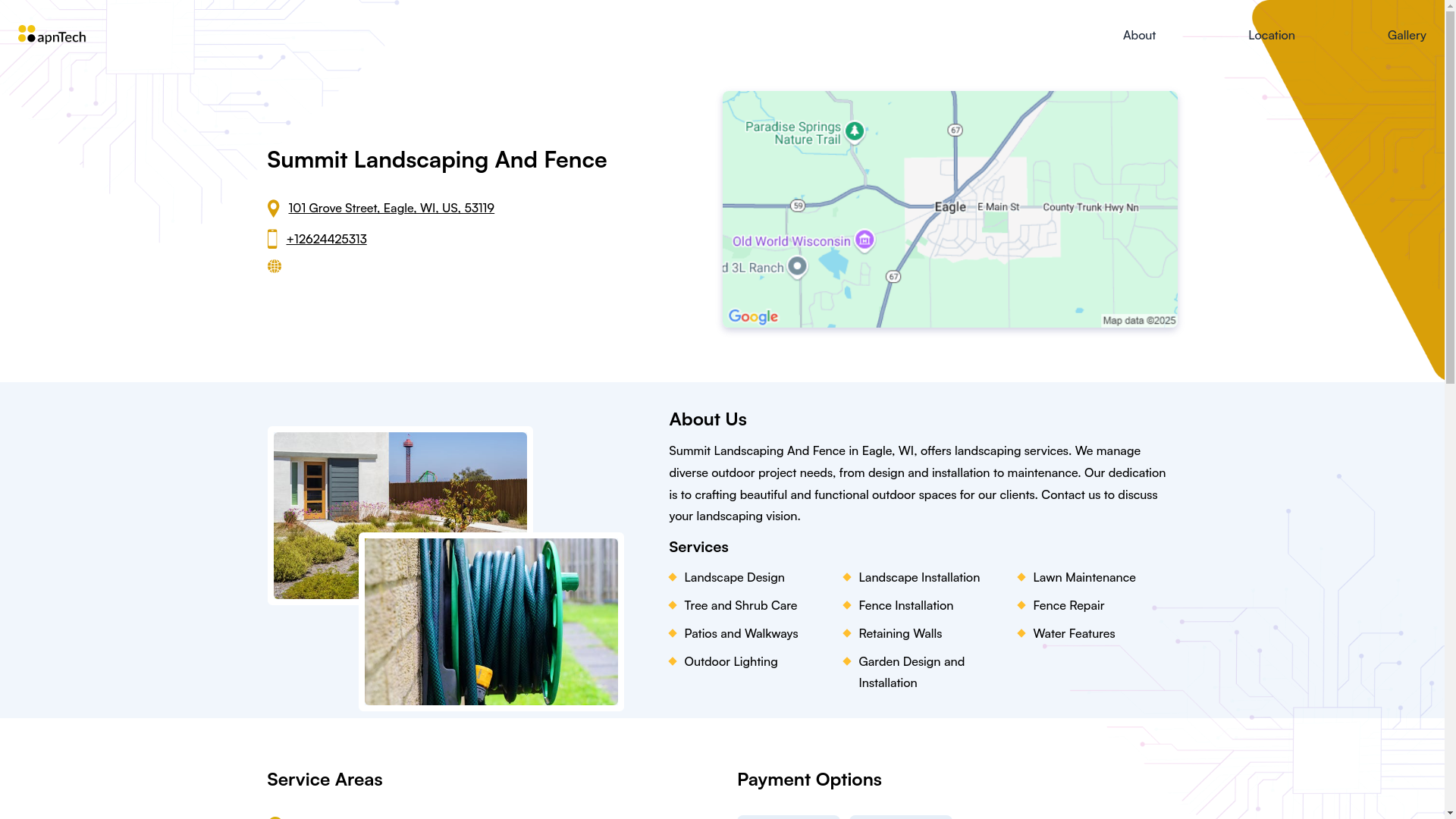website screenshot of https://summitlandscapingandfence.online/
