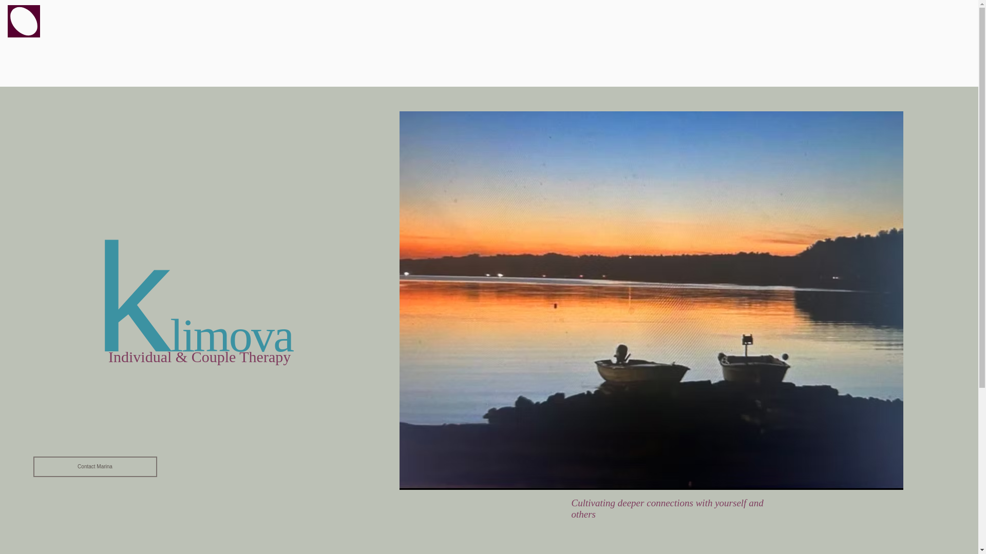 website screenshot of https://marinaklimovatherapy.com/