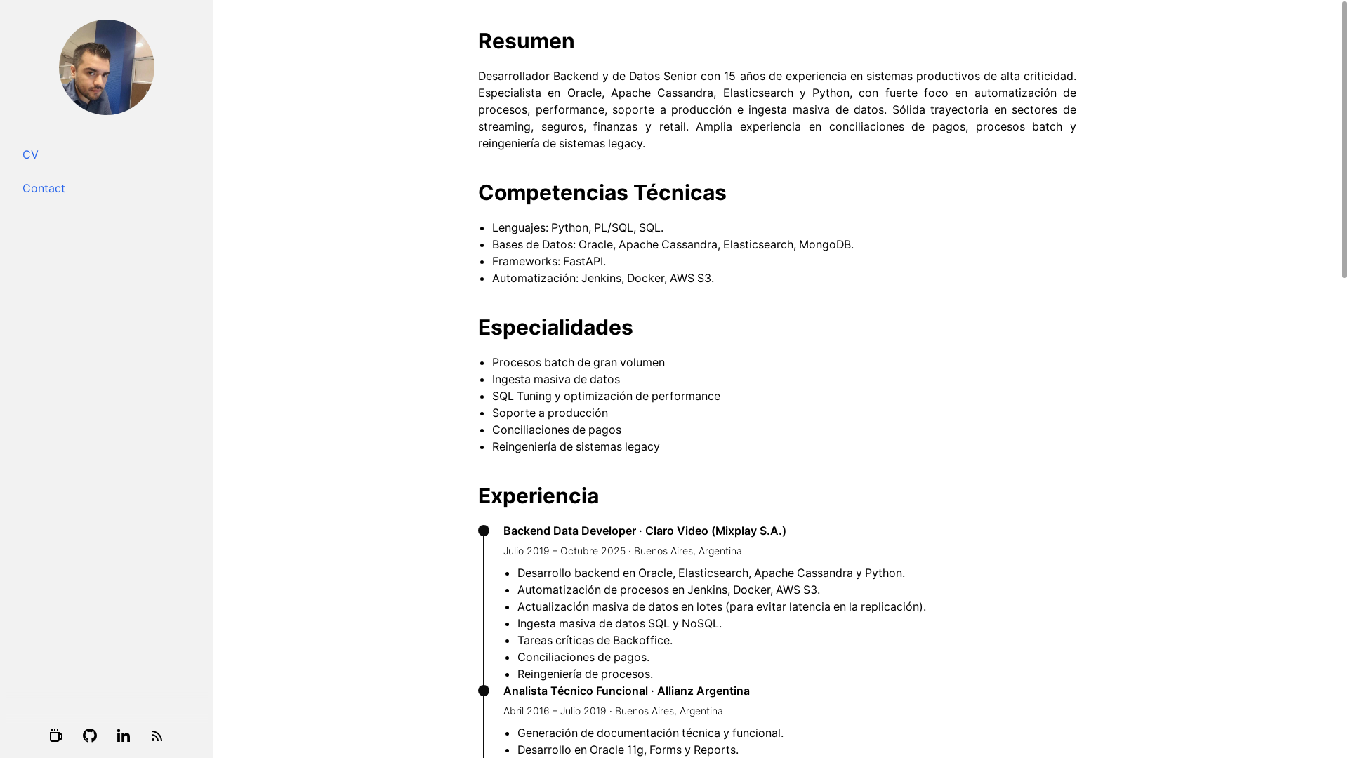 website screenshot of https://sergiopavon.work/