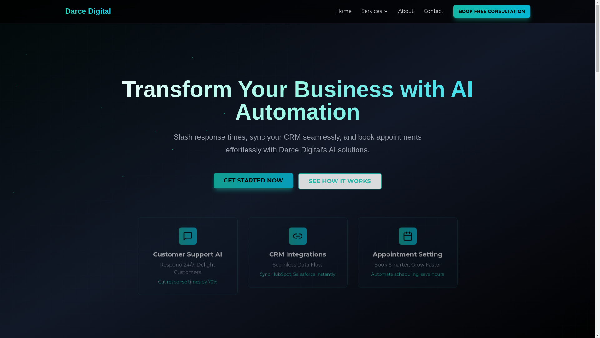 website screenshot of https://darcedigital.com/