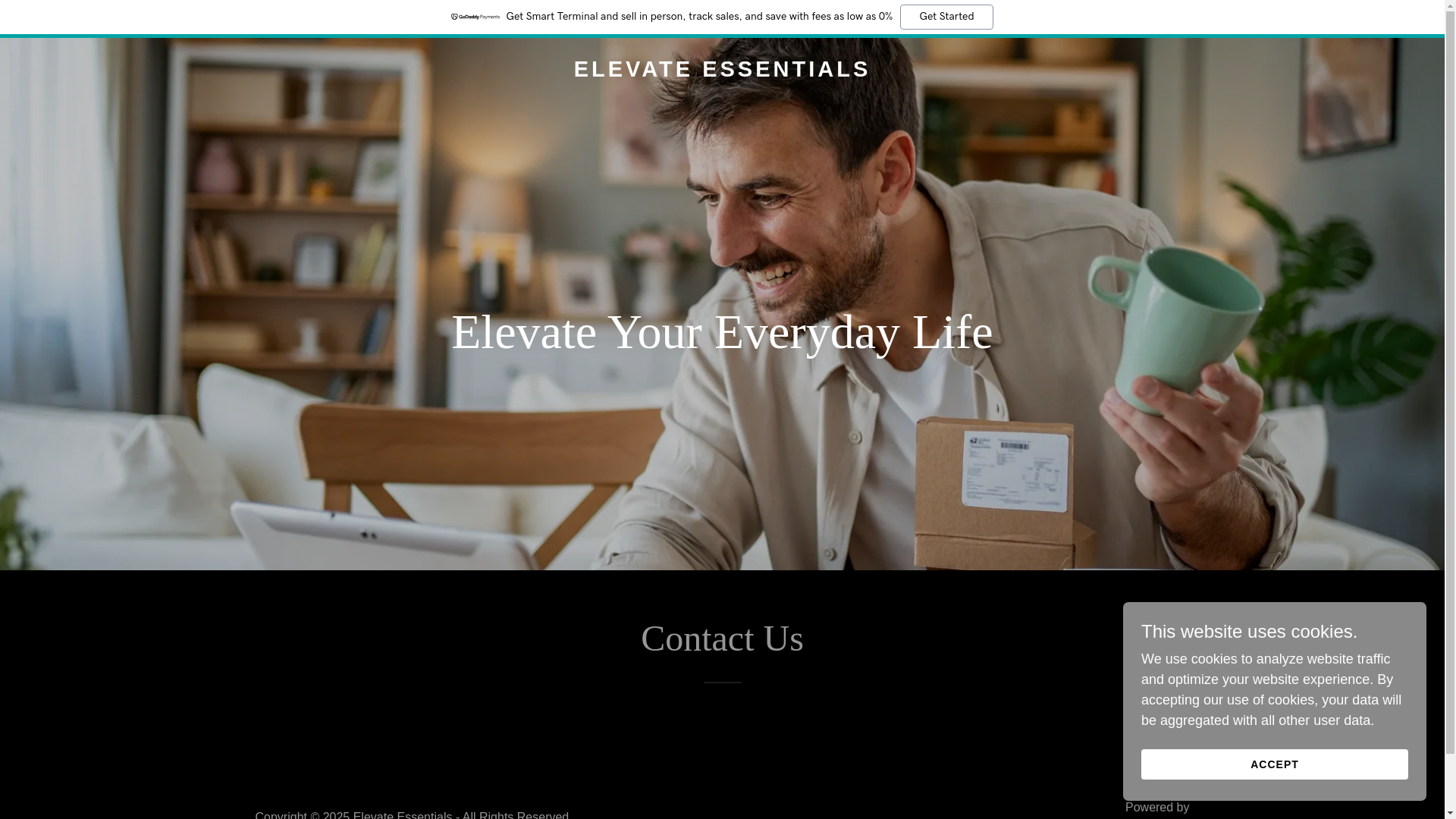website screenshot of https://elevate-essentials.in/