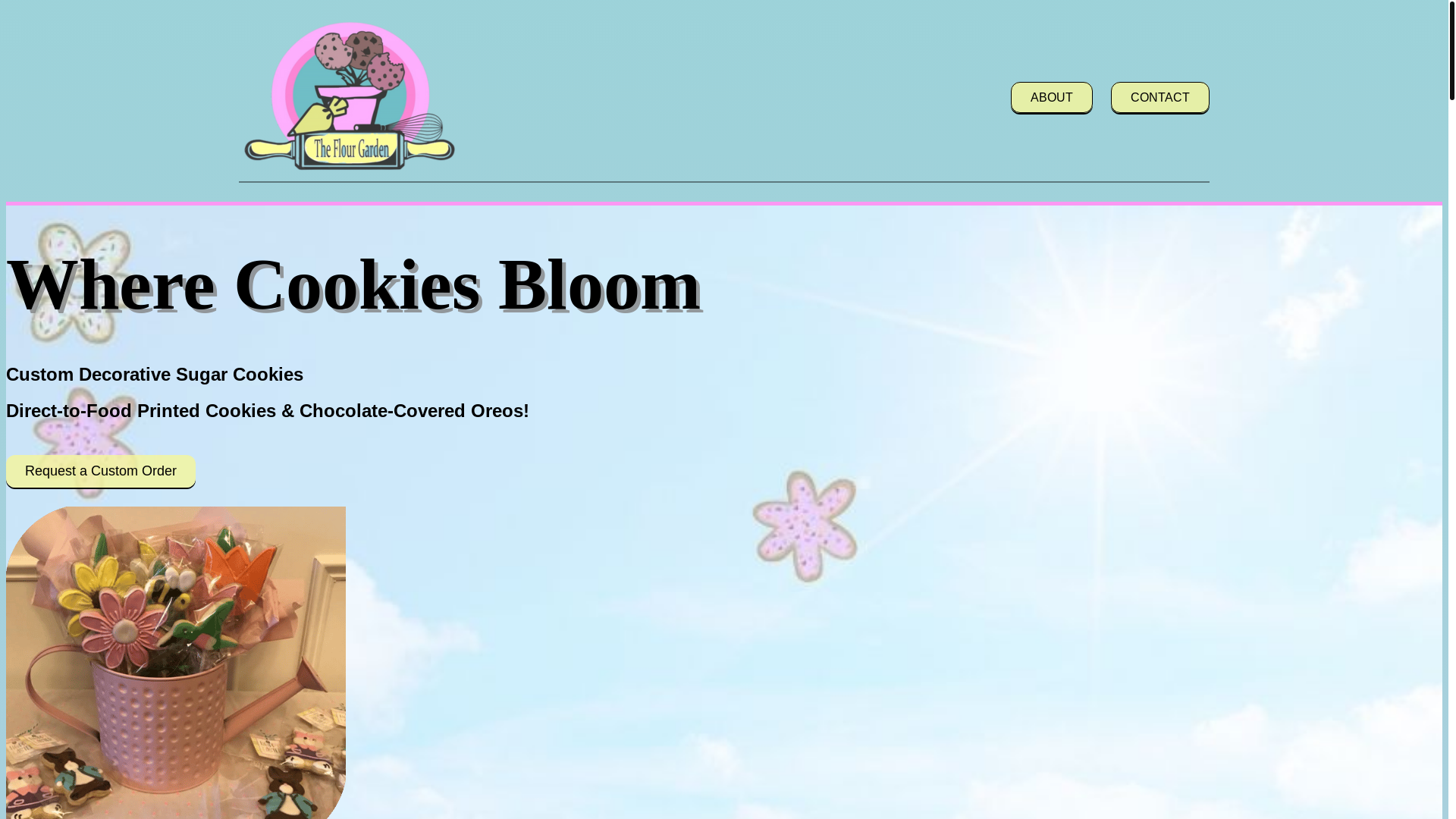 website screenshot of https://theflourgardencookies.net/